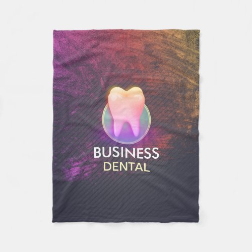 Professional Dentist Dental Clinic Rose Gold Tooth Fleece Blanket