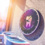 Professional Dentist Dental Clinic Rose Gold Tooth Large Clock<br><div class="desc">Modern Professional Dentist / Dental Clinic / Dental Office / Dental Care / Dental Hygienist / Cosmetic Dentist / General Dentist / Equine Dentist Wall Clock Template - Elegant Colorful Glowing Chic Rose Gold Tooth on Black Metallic Background.</div>