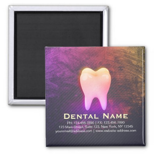 Professional Dentist Dental Clinic Rose Gold Tooth Magnet