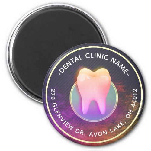 Professional Dentist Dental Clinic Rose Gold Tooth Magnet