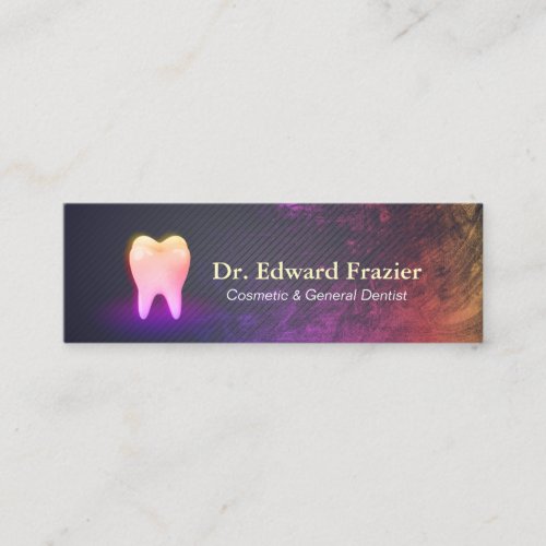 Professional Dentist Dental Clinic Rose Gold Tooth Mini Business Card