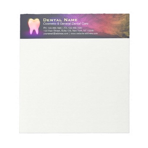 Professional Dentist Dental Clinic Rose Gold Tooth Notepad
