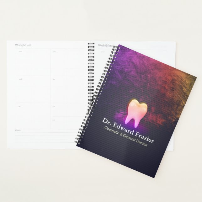 Professional Dentist Dental Clinic Rose Gold Tooth Planner (Display)
