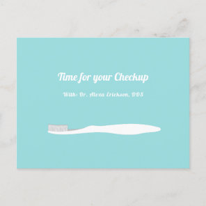 Professional Dentist Dental Toothbrush Appointment Postcard