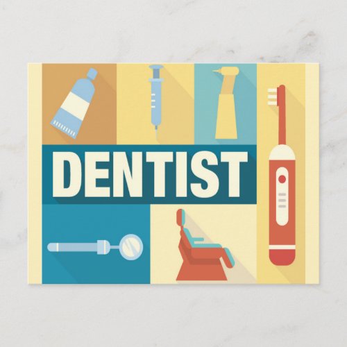 Professional Dentist Iconic Designed Postcard