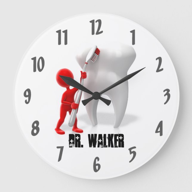 Professional Dentist Office Large Clock (Front)
