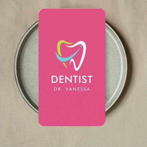 Professional Dentist Tooth Logo Dental Qr Code Business Card