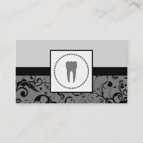 professional dentistry : damask tooth business cards