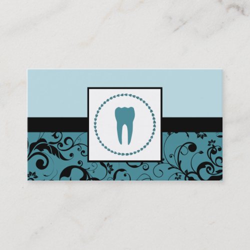 professional dentistry : damask tooth business cards