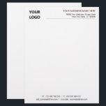 Professional Design Business Letterhead Example<br><div class="desc">Custom Colors and Fonts - Design Your Own Personalized Letterhead example Professional Business Office Letter head template with Logo / Office Supplies / Branded Stationery - Add Your Logo - Image - Photo or QR Code / and Name - Company / Address / Contact Information - Website / E-mail /...</div>