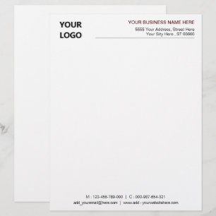 Professional Design Business Letterhead Example