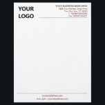 Professional Design Business Letterhead Template<br><div class="desc">Custom Fonts and Colors - Design Your Own Personalized Letterhead Example Professional Branded Office Supplies Business Stationery Letterheads Template with Logo - Add Your Logo - Image - Photo or QR Code / and Name - Company / Address / Website / Email / Phone / Fax - Contact Information or...</div>