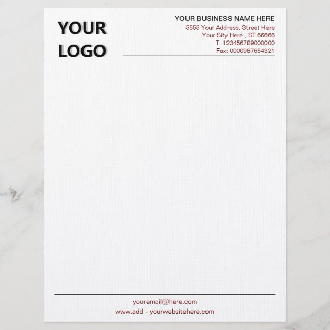 Professional Design Business Letterhead Template (Front)