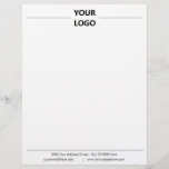 Professional Design Company Letterhead with Logo<br><div class="desc">Simple Personalized Your Business Office Letterhead with Company Logo - Add Your Logo - Image or QR Code - photo / Address / E-mail - Website or other Contact Information / more - Resize and move or remove and add elements / image with Customization tool. Choose / add your favorite...</div>