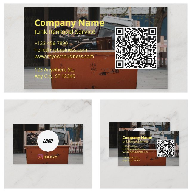 Professional Design Junk Removal Logo Business Card (Professional Design Junk Removal Logo Business Card
)