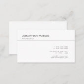 Professional Design Minimalistic Chic Plain Trendy Business Card (Front/Back)