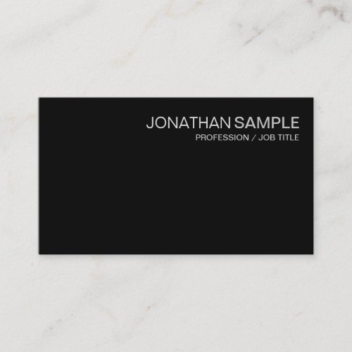 Professional Design Plain Black And White DeLuxe Business Card