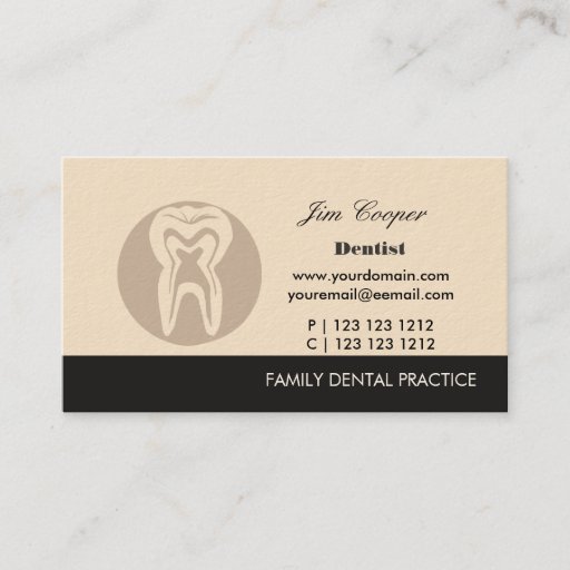 Customizable Professional Design with Tooth Business Card Template