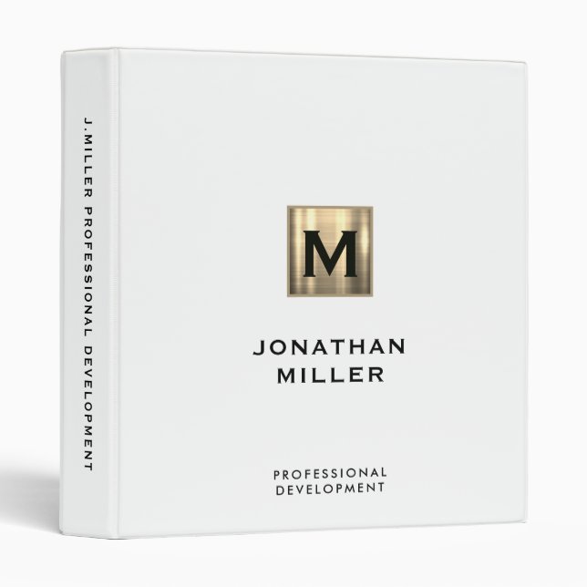 Professional Development Binder Solid White (Front/Spine)