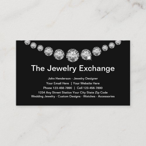 Professional Diamond Jeweler Business Cards