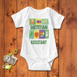 Professional Dietitian Iconic Designed Baby Bodysuit<br><div class="desc">Occupational profession of healthy eating and dieting designed with dietitian icons and graphics.</div>