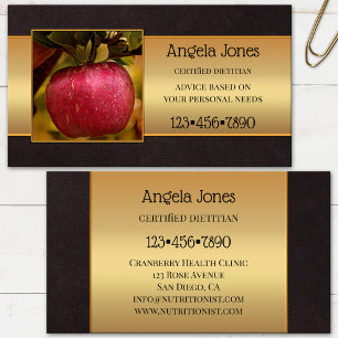 Professional Dietitian Nutritionist Photo Business Card