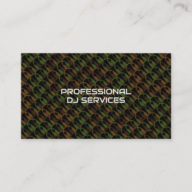 Professional Disc Jockey DJ Music Mixer DJ Party Business Card (Front)