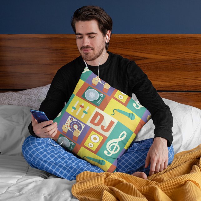 Professional Disc Jockey Iconic Designed Throw Pillow (Creator Uploaded)