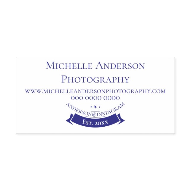 Professional DIY business name company banner Self-inking Stamp (Design)