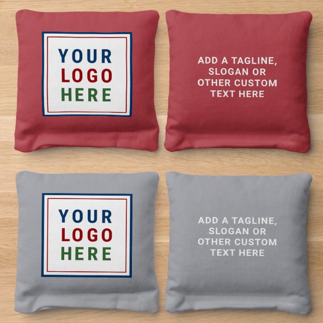 Professional DIY Template Logo Custom  Cornhole Bags (Wood)