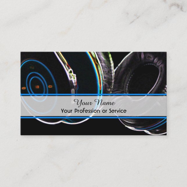 Professional DJ and VJ business card (Front)