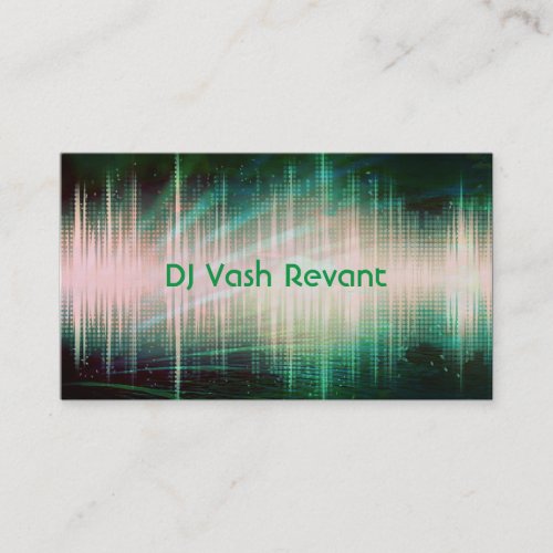 Professional DJ Audio Sound Waves Business Card