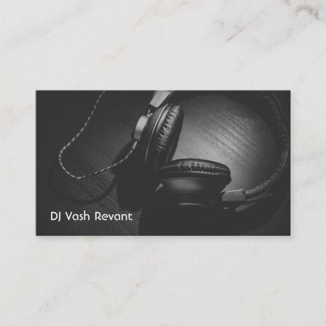 Professional DJ Headphones Business Card (Front)