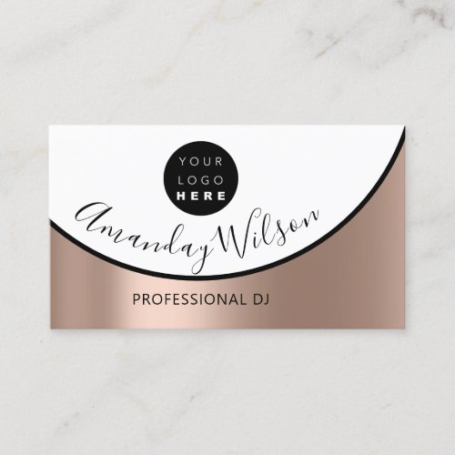 Professional DJ Logo Singer Weddings Events Business Card