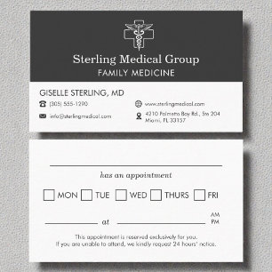Professional Doctor Office Appointment Business Card