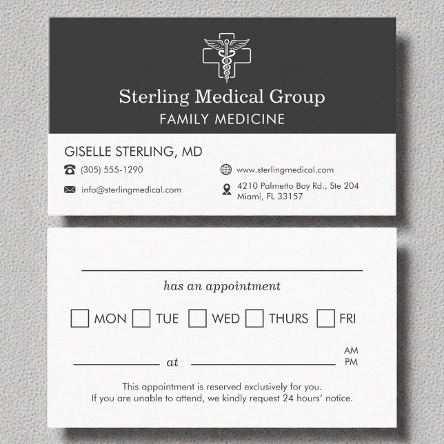 Professional Doctor Office Appointment  Business Card (Creator Uploaded)