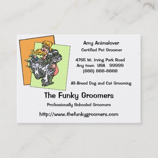 Customizable Professional Dog And Cat Grooming Cards Business Card Template