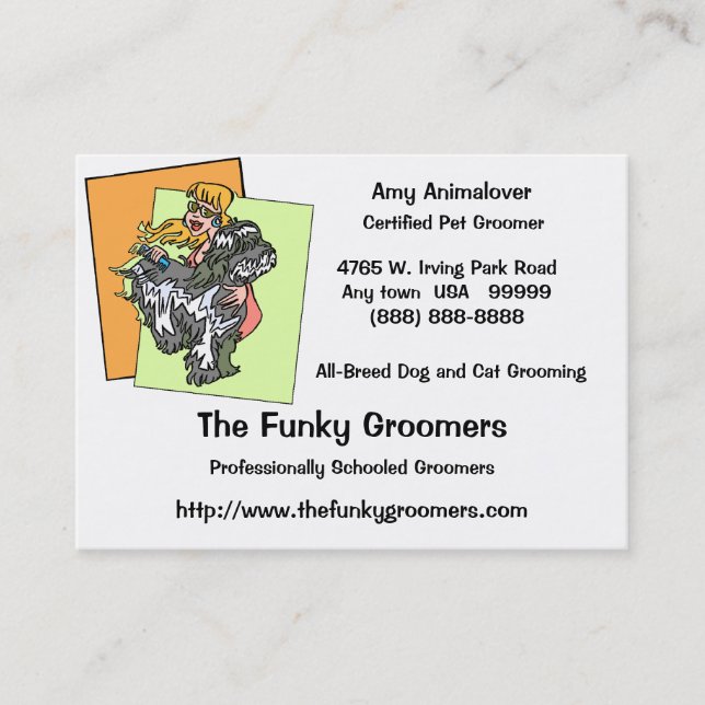 Professional Dog And Cat Grooming Cards (Front)