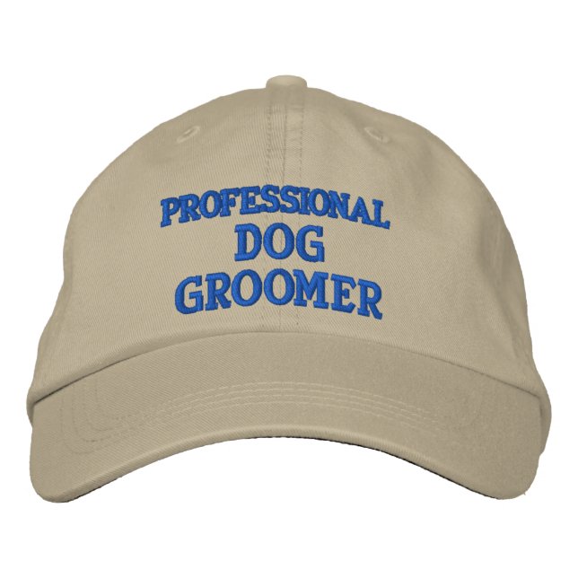 PROFESSIONAL DOG GROOMER EMBROIDERED BASEBALL CAP (Front)