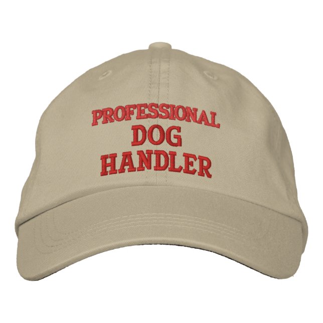 PROFESSIONAL DOG HANDLER EMBROIDERED BASEBALL HAT (Front)