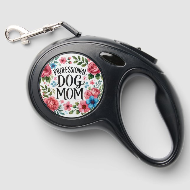 Professional dog mom retractable walking leash  (Front)