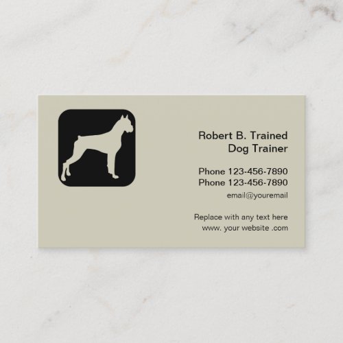 Professional Dog Trainer Business Card