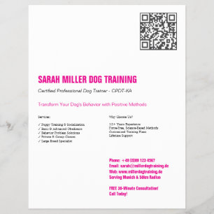 Professional Dog Trainer Flyer Great Dane