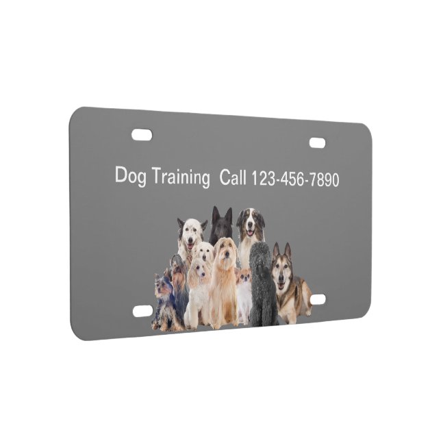 Professional Dog Trainer Mobile Advertising License Plate (Right)