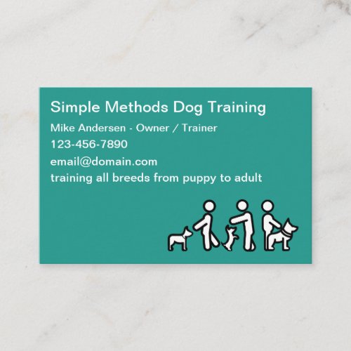 Professional Dog Trainer Modern Business Cards