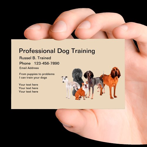 Professional Dog Training Service Business Card