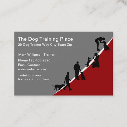 Professional Dog Training Service Business Cards