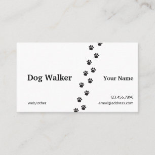 Professional Dog Walker Business Card