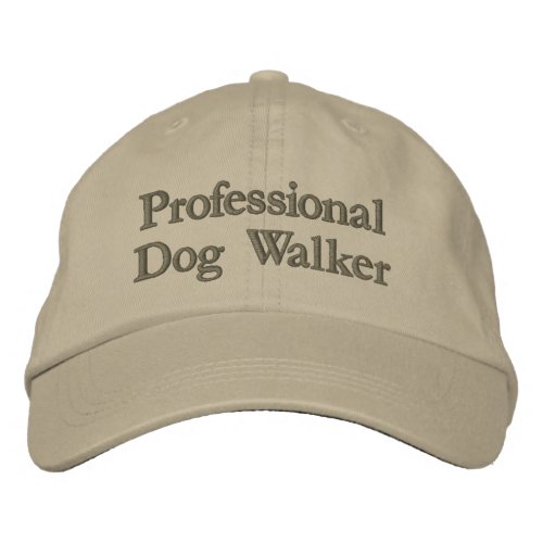 Professional Dog Walker Business Name Embroidered Baseball Cap