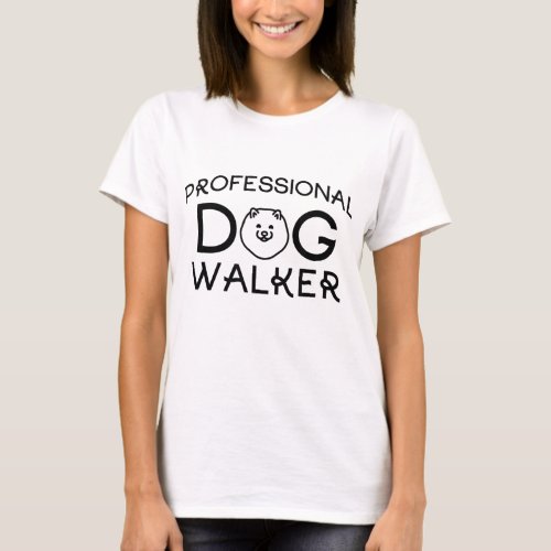 Professional Dog Walker Cute Puppy Pet Lover T_Shirt